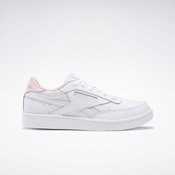 Reebok Club C Revenge Biele / Ruzove - Detske Topanky